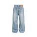 CATTEE Unisex High-Waisted Distressed Denim Jeans Reverse-Seam Streetwear with Raw Hem Blue M-XXL_mkmklike.com