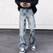 Nordmann European And American Style Retro Washed Niche Jeans For Men Ins Trendy Brand High Street Slim Fit Cleanfit Long Pants_mkmklike.com