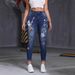 Cross-border European And American 2025 Fall Smx Retro Low-waist Women's Jeans, Stretchy, Slim-fit, Embroidered,_mkmklike.com