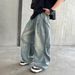 "Boys' Lightweight Tencel Jeans - Breathable Anti-Mosquito Loose Fit Pants For Summer"_mkmklike.com