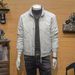 Men's Spring Simple Casual Solid Color Top 2024 New Trend Slim Fit Autumn Stand Collar Workwear Jacket_mkmklike.com