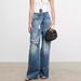 Women's Clothing Minimalist, Cool And Fashionable Style, Turkish Imported Ripped Irregular Folded Placket, Lazy Jeans For Women_mkmklike.com