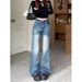Trendy Girl Closet American Retro Loose Wide-Leg Jeans 2025 Slimming Draped Floor-Length Pants Spring Autumn Women's Versatile_mkmklike.com