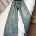 New American Retro Style Men's Jeans Deconstructed Patchwork Design Black Grey Slightly Flared Straight Leg_mkmklike.com