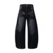 American Style Washed Jeans For Men Street Fashion Ins Loose Water Ripple Wide Leg Pants Draped Floor-Length Trousers_mkmklike.com