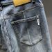 Retro Washed Jeans Men's American Trendy Pants Men's Elastic Slim Fit Small Straight Feet Denim Trousers Large Size Men's Clothing_mkmklike.com