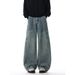 Men's Deconstructed Wide-Leg Jeans – 2025 Retro Washed Denim Pants With High Street Aesthetic, Relaxed Straight Fit (S-3XL, 14 Colors)_mkmklike.com