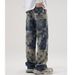 American Casual Ruffian Handsome Spring And Autumn New Retro Plaid Jeans Men's Straight Loose Versatile High Street Wide-leg Pants_mkmklike.com