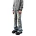 Men's Straight Leg Vintage Washed Jeans With Whisker & Bamboo Texture - Cleanfit High Street Style For Casual & Trendy Looks_mkmklike.com