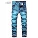 HME Men's Slim Fit Stretch Straight Leg Jeans Washed Fashion Export Quality Cross Border E-Commerce for Europe And America_mkmklike.com