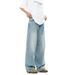 Vintage Washed Light Blue Denim Jeans – Relaxed Straight-Leg High Street Pants For Men (S-XXXL, Distressed Finish, Unisex Streetwear Staple)_mkmklike.com