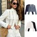 Women's Retro Double Breasted Denim Jacket Stand Collar Metal Button Autumn Clothing Hot Selling_mkmklike.com
