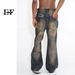 EF JEANS | 2023 New Hong Kong Style Retro Old Rust Earth Color Ripped Rough Edge Denim Trousers For Men And Women_mkmklike.com