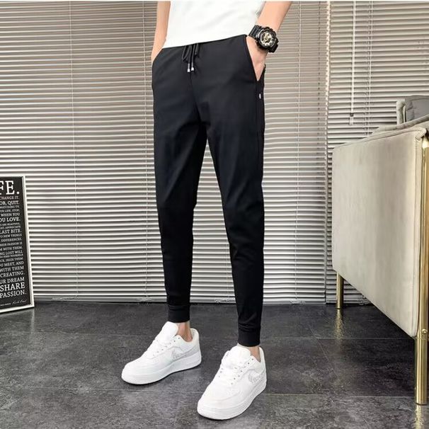 Men's Clothing Light Blue Washed Jeans Men's Style Slim Stretch Skinny Pants 2024 Spring And Autumn Men's Harem Pants_mkmklike.com