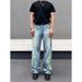 Cross Border Foreign Trade European And American Flower Pot Embroidery Skinny Jeans Slim Fit Men And Women Stretch Denim Straight Pants Trend_mkmklike.com