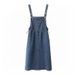 Chicco Japanese Fresh Two-Piece Set Spring Summer New Versatile Fashion Simple Style Denim Strap Dress + T-Shirt_mkmklike.com