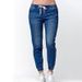 Cross-border Wish Loose Plus-size Elastic Waist Jeans Tapered Lantern Pants For Women_mkmklike.com