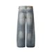 American Style Washed Gradient Jeans Men's Loose Wide-Leg Street Fashion Punk Distressed Straight Pants_mkmklike.com