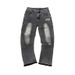 Men's Clothing Menswear Trendy Brand Tassel Jeans With Unique Hem Design And Angel Lettering Straight Leg Jeans_mkmklike.com