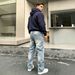 Retro Washed Distressed Wide Leg Straight Leg Jeans For Men Loose Fit Trendy And Cool Denim_mkmklike.com