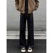 American Retro Autumn And Winter Cleanfit Flared Wide-leg Jeans For Men, Trendy Brand, Loose-fitting, Drapey,_mkmklike.com