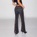 Women's Loose Straight Leg Y2K Low Rise Flared Jeans Revice Style Denim For Plus Size Girls_mkmklike.com