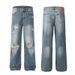 Men's Clothing Washed Distressed Ripped Drape Niche Jeans Men And Women Trendy Retro Loose Casual Straight Pants_mkmklike.com