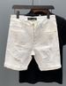 Men's Clothing Men's Summer Casual Retro Distressed Paint Splatter Cargo Shorts Loose Fit Trendy High Street Five Point Denim Pants_mkmklike.com