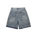 Men's Clothing Edge Washed White Distressed Denim Shorts Men's American Trendy Summer Loose Casual Shorts_mkmklike.com