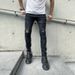 Men's Clothing Streetwear Brand Ripped Men's Jeans, Stylish And Slim Fit, High Elasticity Distressed Denim._mkmklike.com