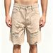 Men's Clothing Summer Men's Denim Shorts High Street Style Ripped Frayed Hem Distressed Loose Fit Non Stretch Five Point Mid Length_mkmklike.com