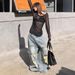 Men's Clothing Retro High Street Hot Girl Ripped Jeans For Women New Loose Mopping Slim Straight Trousers_mkmklike.com