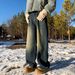 Autumn And Winter Velvet Jeans Men's American Retro Washed Casual Pants Loose Straight Wide-leg Thermal Trousers_mkmklike.com