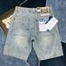 Men's Vintage Washed Denim Shorts Retro Style, Inspired Loose Fit, Breathable Summer Casual Shorts_mkmklike.com