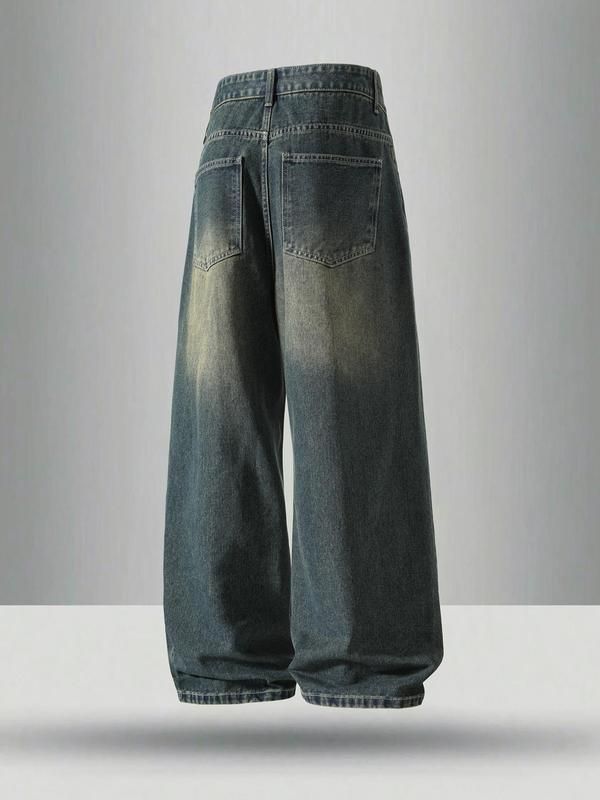 Vintage Washed High-Stretch Jeans – 90s Streetwear Baggy Fit For Hip-Hop & Skate Culture (S-XXL)_mkmklike.com