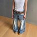 Men's Clothing High Street Old Washed Scimitar Jeans New Style Niche High Waist Straight Floor Length Wide Leg Pants_mkmklike.com