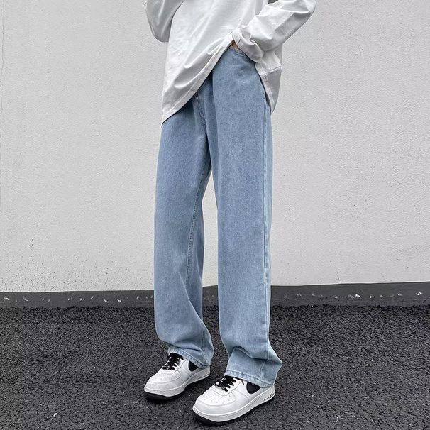 Men's Baggy Jeans Loose Straight Leg Wide Leg Denim Fashion For Comfortable Fit_mkmklike.com
