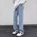 Men's Baggy Jeans Loose Straight Leg Wide Leg Denim Fashion For Comfortable Fit_mkmklike.com