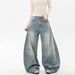 Men's Retro Silhouette Curved Blade Jeans Loose Fit Niche Design Three Dimensional Cut Summer Denim American Style_mkmklike.com