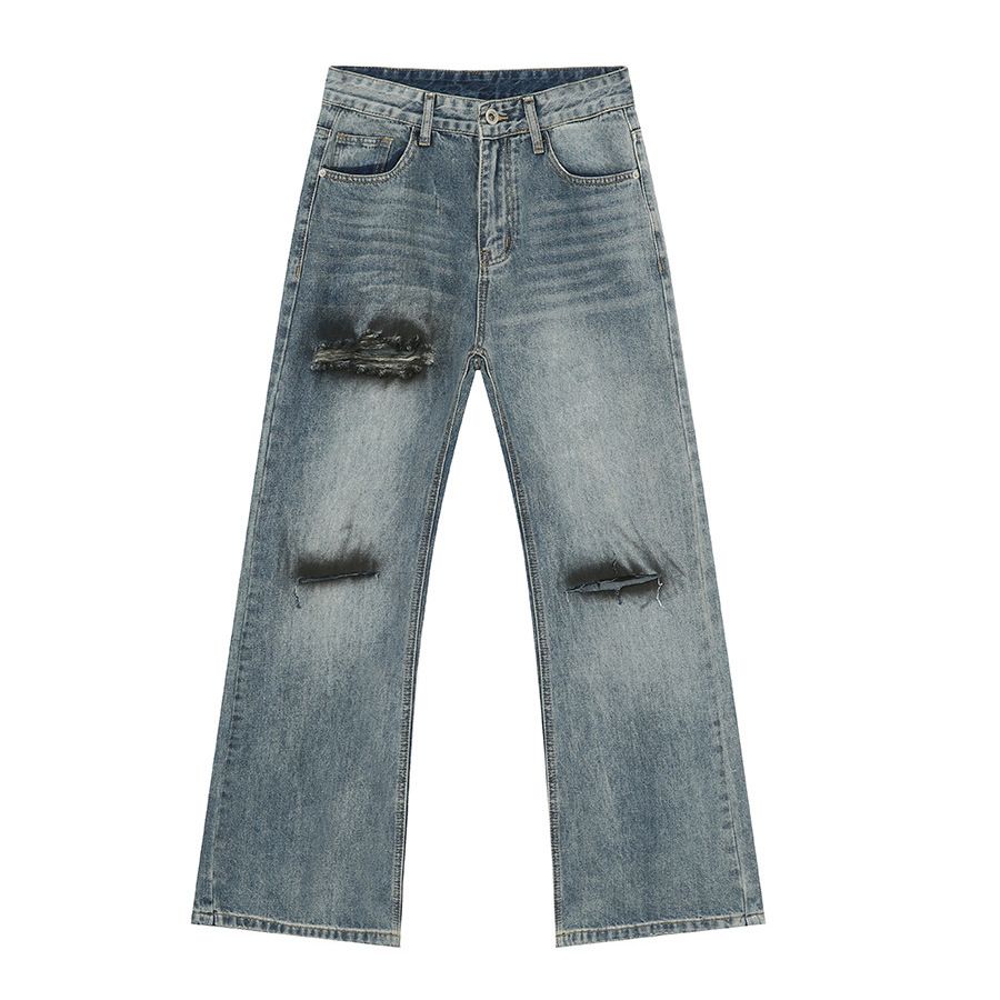 EF JEANS | 2024 New Product, American Trendy Brand Street Hole Personalized Versatile Graffiti Casual Jeans_mkmklike.com
