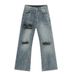 EF JEANS | 2024 New Product, American Trendy Brand Street Hole Personalized Versatile Graffiti Casual Jeans_mkmklike.com