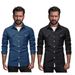Men's Denim Shirt Jacket - Stretch Comfort Fit Casual Open Front Shirt For Everyday Wear, Lightweight Breathable Cotton Blend, S-3XL_mkmklike.com