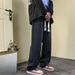 High Street Jeans Men's Spring And Autumn Loose Straight Wide Leg Pants Trendy Brand Versatile American Retro Elastic Waist Casual Pants_mkmklike.com