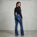 High Waisted Denim Flared Pants for Women Slimming And Flattering Cross Border Exclusive Whiskered And Washed Design_mkmklike.com