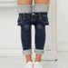 Winter Fleece-Lined Skinny Jeans – Stretchy Mid-Rise Trousers For Warm & Slimming Look_mkmklike.com