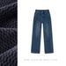 Clair Clair 2025 Winter Stretch Jacquard Baby Fleece Jeans Special Embroidery Craft Straight Fit Warm Comfortable Women's Pants_mkmklike.com
