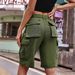 Women's Clothing Summer New Elastic Waist Denim Workwear Shorts Trend_mkmklike.com