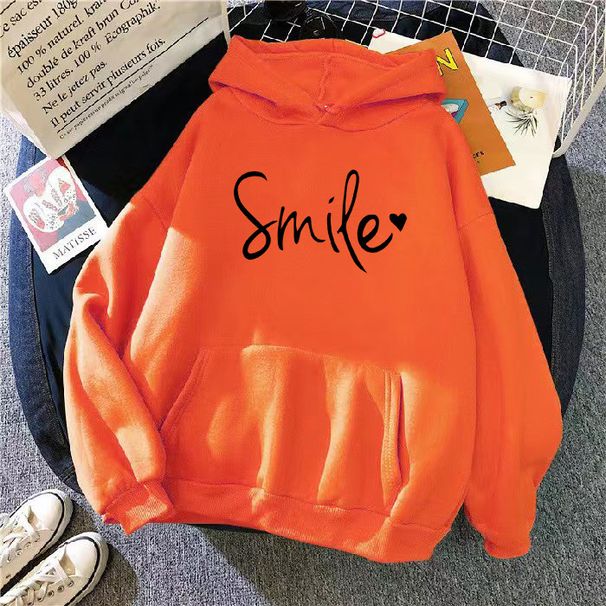 Women's clothing 2023 new autumn letter hooded loose ladies sweatshirt women's tops _mkmklike.com