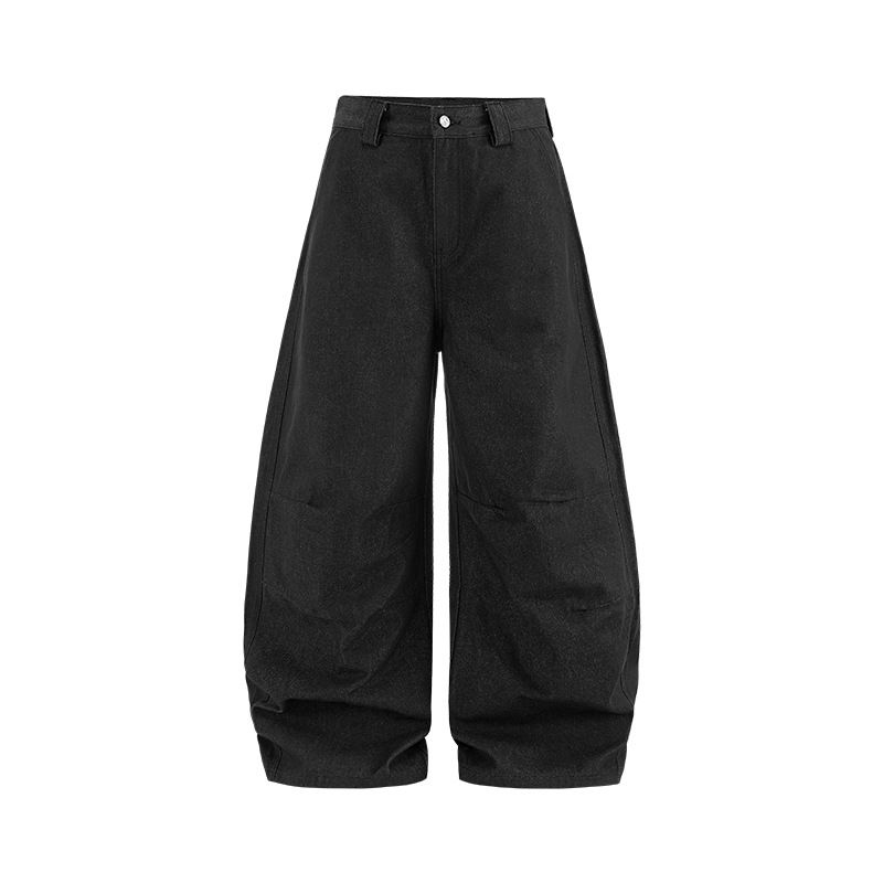 Men's Clothing Original Denim Jeans New Arrival American Street Solid Color Scimitar Casual Pants_mkmklike.com