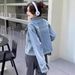 Aiyixuan Short Denim Jacket, Women's Early Autumn New Design, Slimming Long Sleeved Jacket Top_mkmklike.com